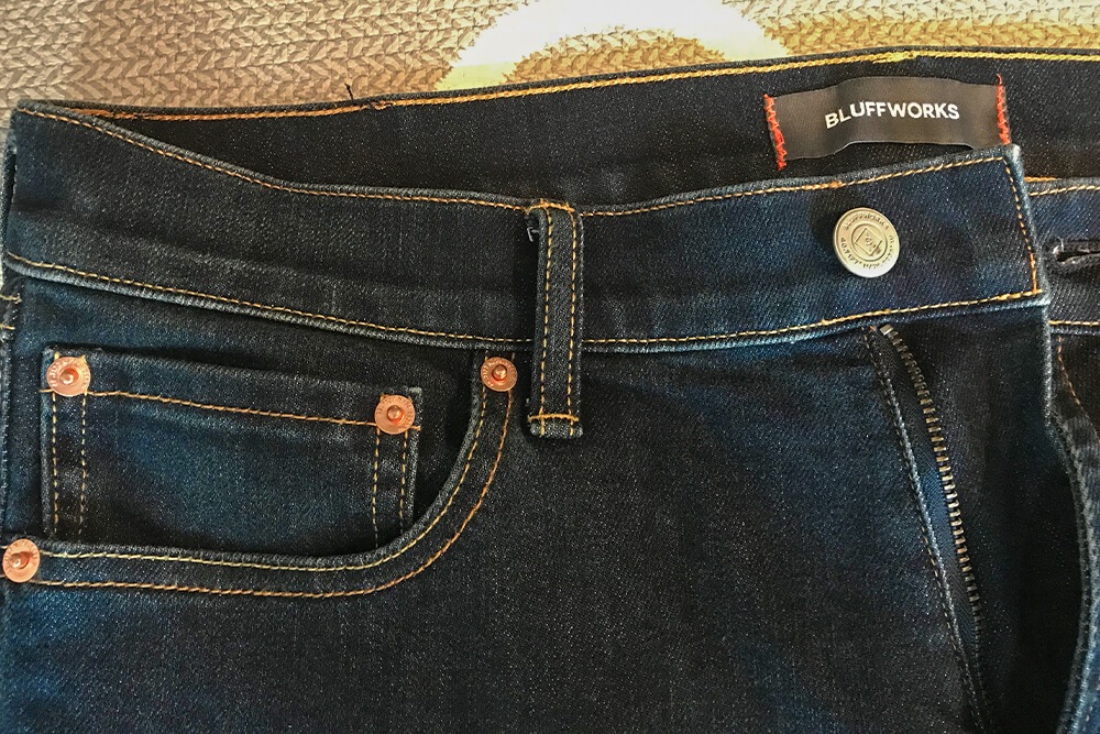 Finally, A Pair of Jeans that Work for Travel! Review of the Bluffworks  Departure Jeans - Running with Miles